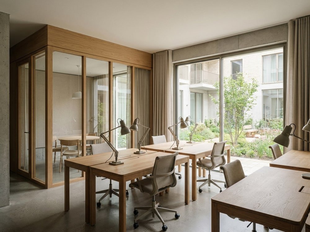 Coworking com mesas individuais